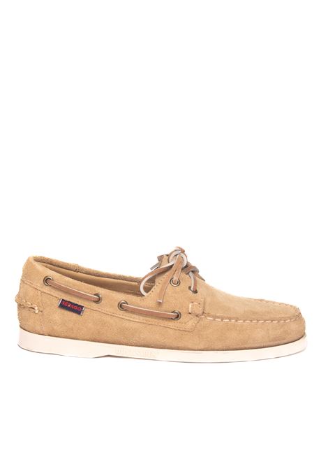 Beige velour portland loafer SEBAGO | PORTLAND FLESH7111PTW-BEIGE